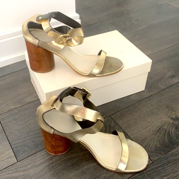 🤩🔥MAISON MARGIELA PARIS Gold ChunkyHeel Sandal41 - Picture 6 of 15